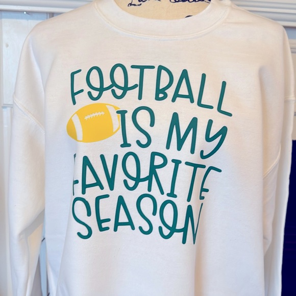Custom Made “Football is my Favorite Season” Crewneck Sweatshirt - Picture 3 of 5